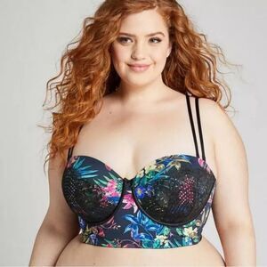 Lane Bryant Cacique Lightly Lined Multi Way Strapless 46DDD NWT